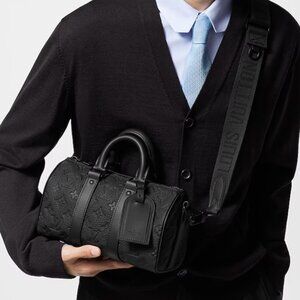 Keepall Bandouliere Bag Monogram Taurillon Leather 25 - Excellent Condition